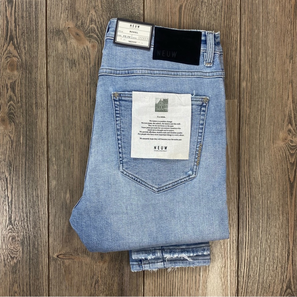NEUW Denim Rebel Skinny Distressed Jeans Size 32x32 - Picture 8 of 12